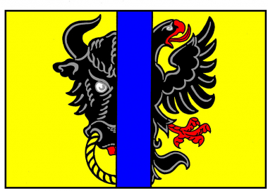 Znak města Bystřice nad Pernštejnem z naší autorské heraldické dílny