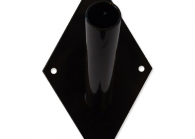 Fasádní držák vlajek s diamantovým terčem pro jednu žerď, černé provedení